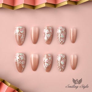Galaxy of Dream Press On Nails by SMILINGSTYLE | Luxury Fake Nails | Reusable Nails | Handmade Nails