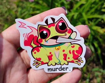 murder. || LemonDrop Frog Sticker!