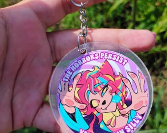 The Horrors Persist Yet I remain Silly || Charmaine Keychain and/or Sticker!