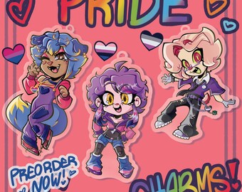 Pride sleutelhangers! Voor biseksuele, aseksuele en genderfluïde personen!