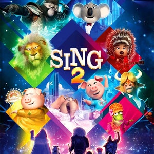 Sing 2 Kids Cartoon Movie Unframed Print | 10 | 56 | |57