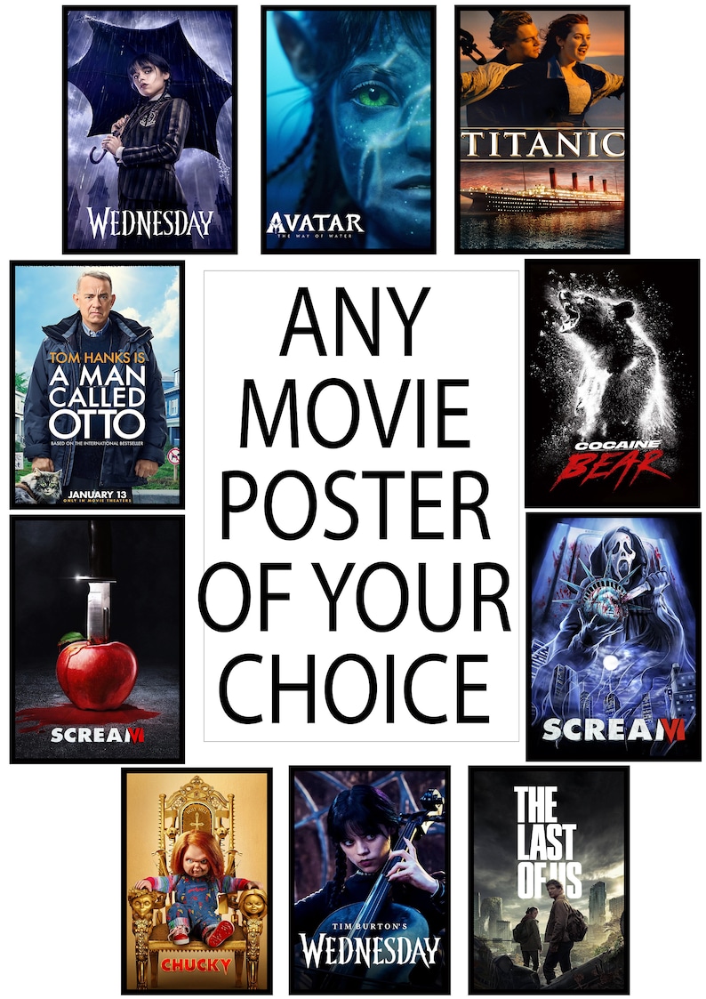 Movie Posters Custom Movie Posters Choose Your Own Movie/film Poster
