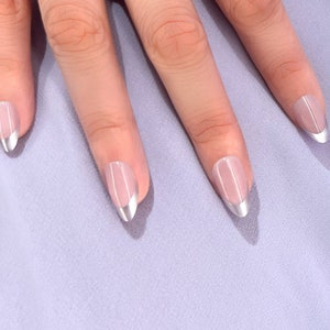24pc Full Nail French Tips Natural Finger False Fake Art Cover Manicure  Acrylic UV Gel Long Short Press on Nails Stickers Tabs 