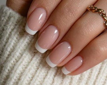 2026 Handmade French Tip Press on Nails: Natural Looking No