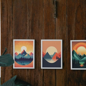 Nature Mountain Wall Art Digital Poster Minimalistic Print