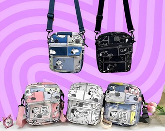 Snoopy Shoulder Bag - Peanuts Gang Shoulder Bag, Classy Handbag, Kawaii, Snoopy Accessories, Japanese Bag, Anime Bag Cartoon, Christmas Gift
