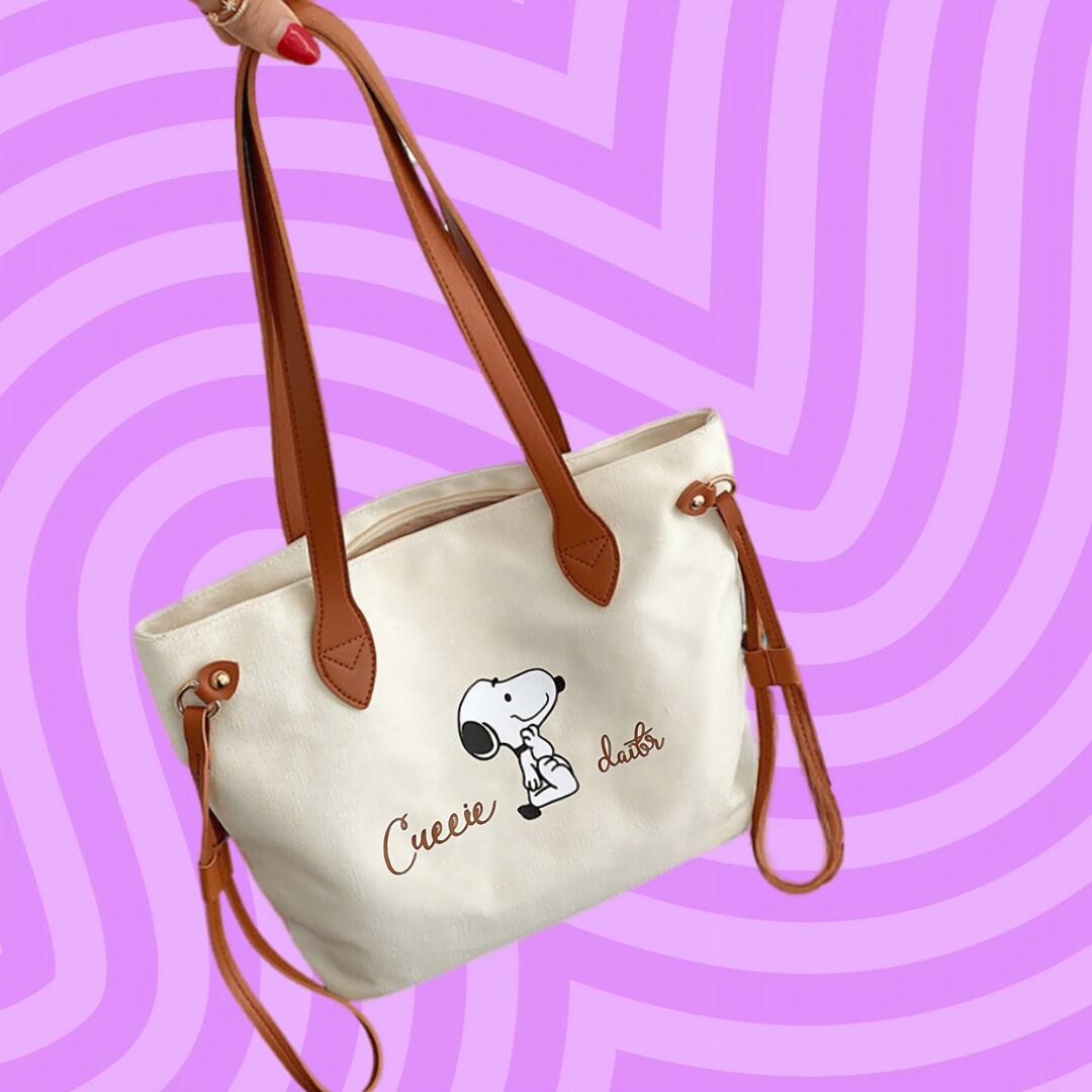 Cute Snoopy Handbag Peanuts Gang Handbag, Classy Handbag, Kawaii