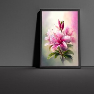 Colorful Azalea Flower Poster - High Quality Print for Home Decor