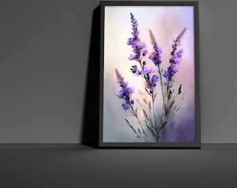 Artistic Lavender Flower Print – Elegant Floral Home Decor (Digital Download)