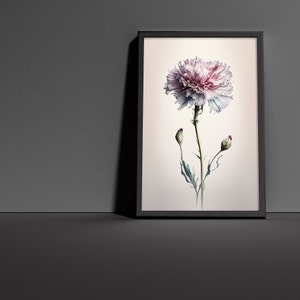 Artistic Carnation Flower Poster - High Quality Print for Home Decor