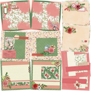 Apple Blossom Beauty - Jardim - Scrapbooking digital - Pacote de páginas de fundo EZ - Canva