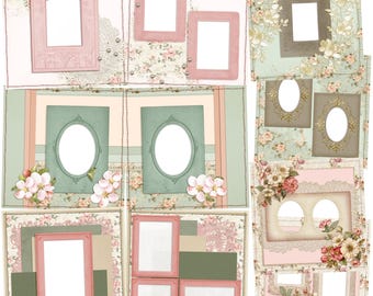 Floral & Lace - EZ Digital Quick Page Bundle Scrapbooking - Canva