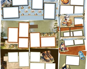 Back to Nature - EZ Digital Quick Page Bundle - Digital Scrapbooking - Canva