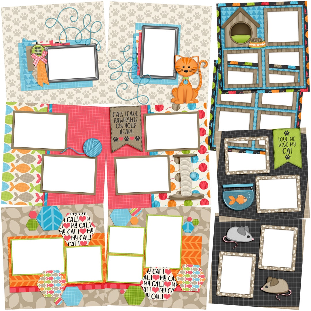 Love My Cat - EZ Digital Quick Page Bundle - Digital Scrapbooking ...