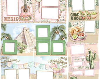 Viva Mexico - EZ Digital Quick Page Bundle Scrapbooking - Canva