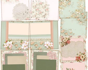 Floral & Lace - EZ Background Pages Digital Scrapbooking - Canva