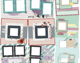 Friends & Family - EZ Digital Quick Page Bundle - Digital Scrapbooking Canva