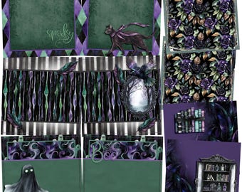 Twilight Chamber - Digital Scrapbooking - EZ Background Page Bundle - Canva