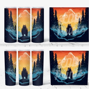 Nature's Guardian Tumbler Wrap - Ours gracieux au milieu de montagnes pittoresques