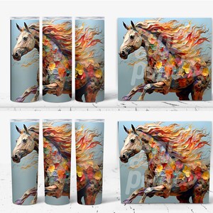 Majestic Equine Beauty - Conception d'enveloppe de gobelet numérique de 20 oz