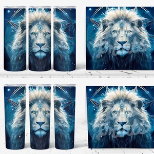 Leo Zodiac Symbol 20 oz Skinny Tumbler Wrap - Digital Download for Straight and Tapered Tumblers