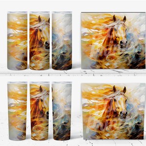 Rêves équins enchanteurs - Conception d'enveloppe de gobelet numérique de 20 oz