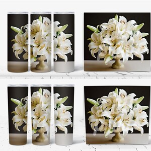リリーセレナーデタンブラーラップ - 20オンスのタンブラーを花の傑作に変身させましょう