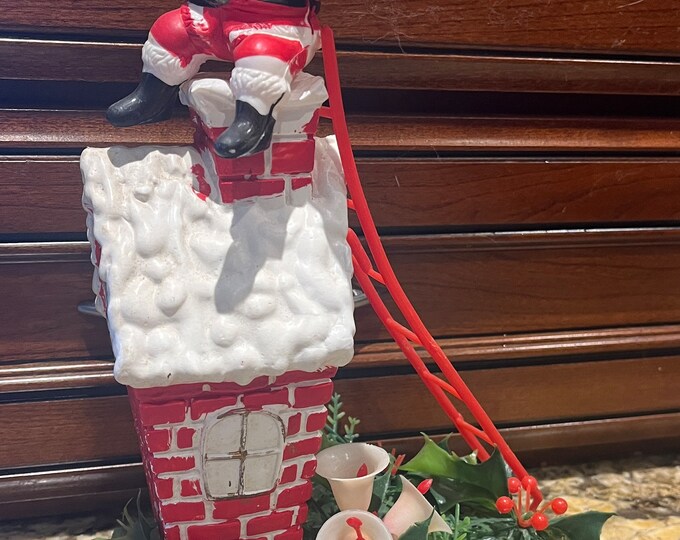 Vintage Tabletop Santa Blow Mold Etsy