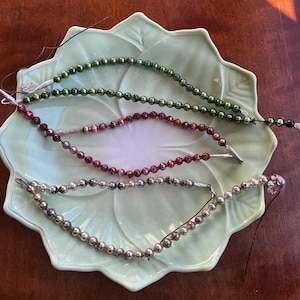 Set of 6 Victorian Beaded Christmas picks