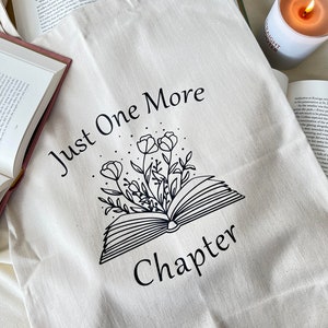 Just One More Chapter Heavy Duty Tote Bag