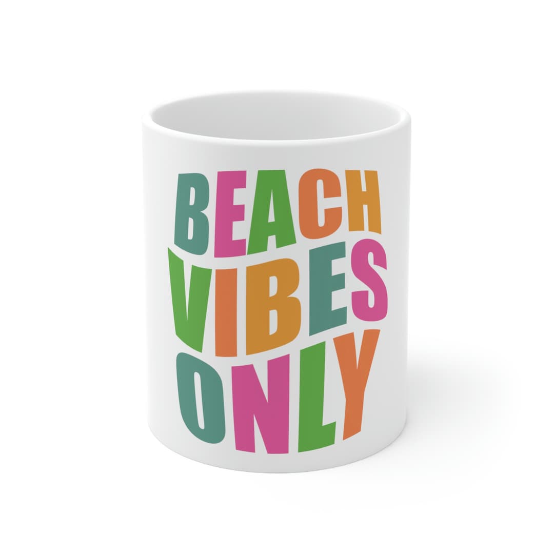 Beach Inspired Coffee Mug, Beach Coffee Mug, Beach Wine Glass, Coffee