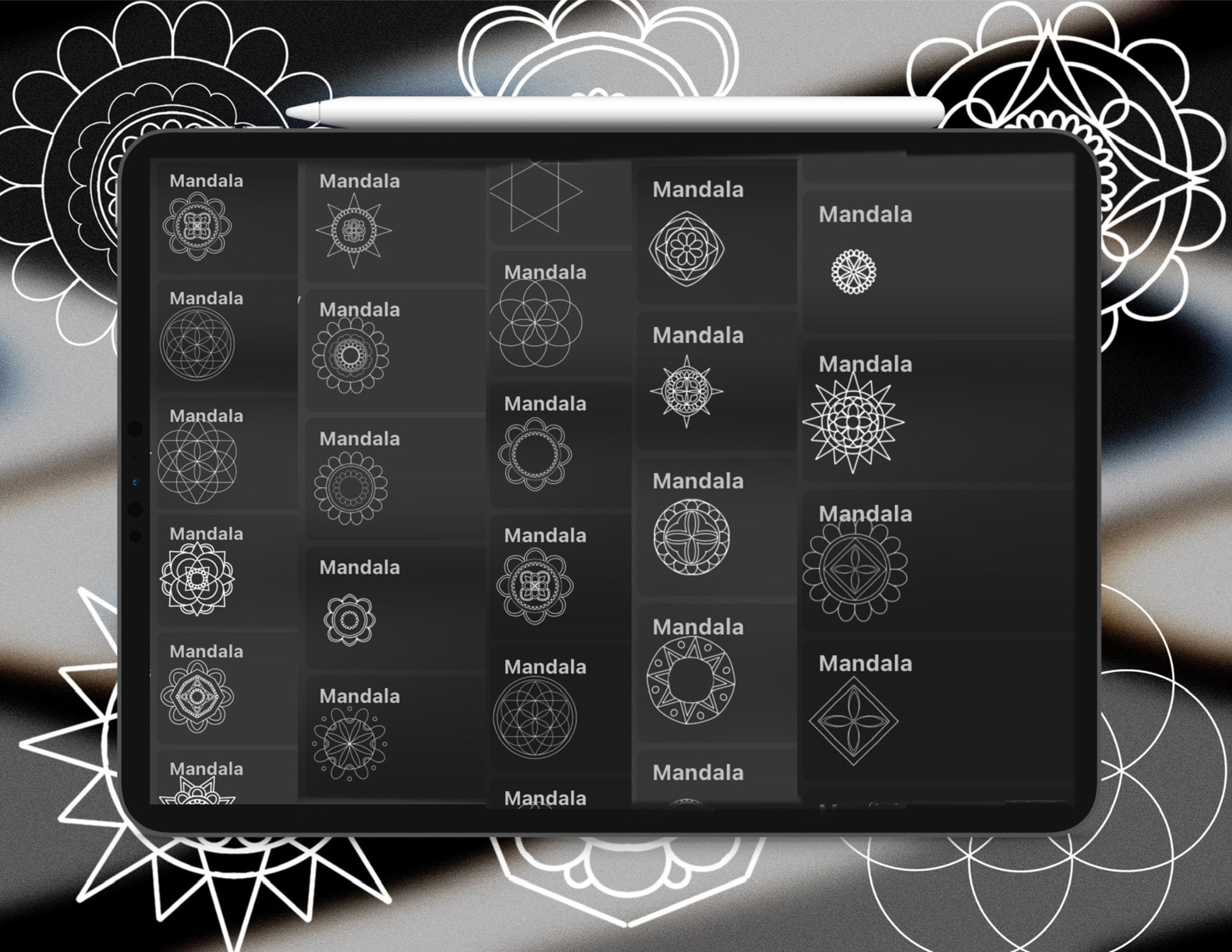 40+ Mandala Procreate Brush Stamps - Etsy