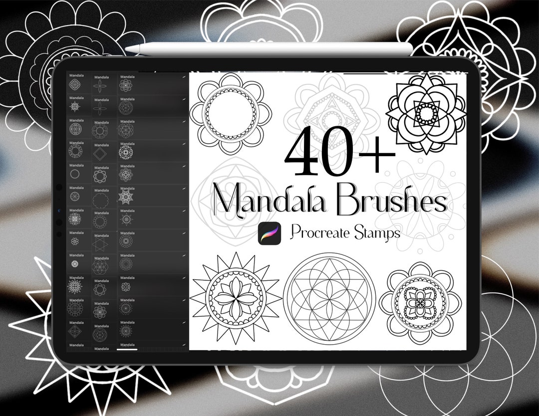 40+ Mandala Procreate Brush Stamps - Etsy