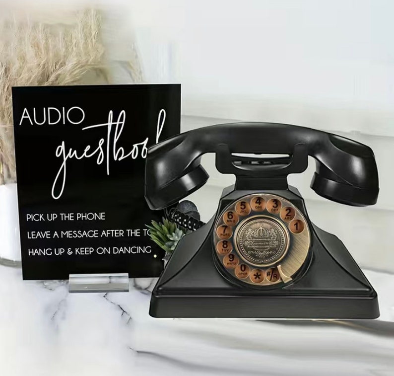 Vintage Audio Memories Premium Rotary Telephone Guest Book Etsy