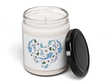 Sea Life Heart Soy Candle