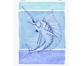 Sailfish Wall Art Poster