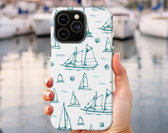 Phone Case - Sailboats - Teal
