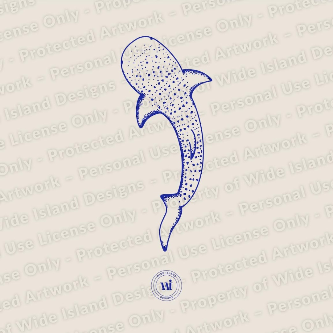 Whale Shark SVG: Hand-drawn Ocean Tattoo Design (digital Download) - Etsy