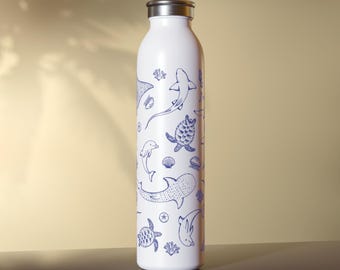 Sea Life Slim Water Bottle
