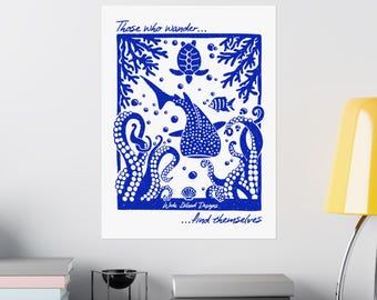 Sea Life Scene Wall Art Poster