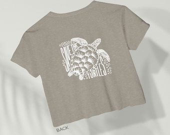 Cropped tee - Save the Turtles
