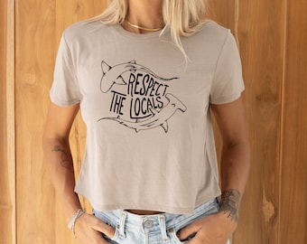 Cropped Tee - Respect the Locals (Sharks)