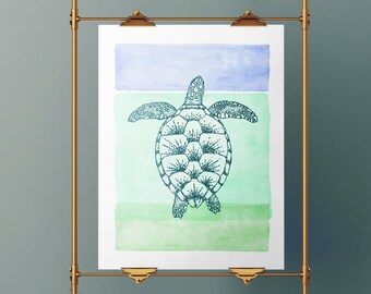 Sea Turtle Wall Art Poster