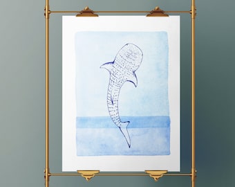 Whale Shark Wall Art Poster