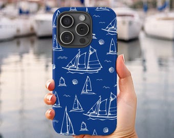 Phone Case - Sailboats - Navy