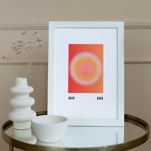 Aura Poster, Gradient Wall Art, Spiritual Print, Abstract Colour Gradient Home Decor, Positive Affirmation, Aura energy, DIGITAL DOWNLOAD