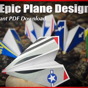 Jet Fighter Paper Airplanes – Printable Templates – 5 Military Jet Designs PDF