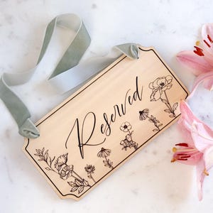 Reserved In Loving Memory Wedding Sign | Reserved Seat Sign | Reserved Seating Wood Signs | Reserved Memorial Sign | Chair Sign for Wedding