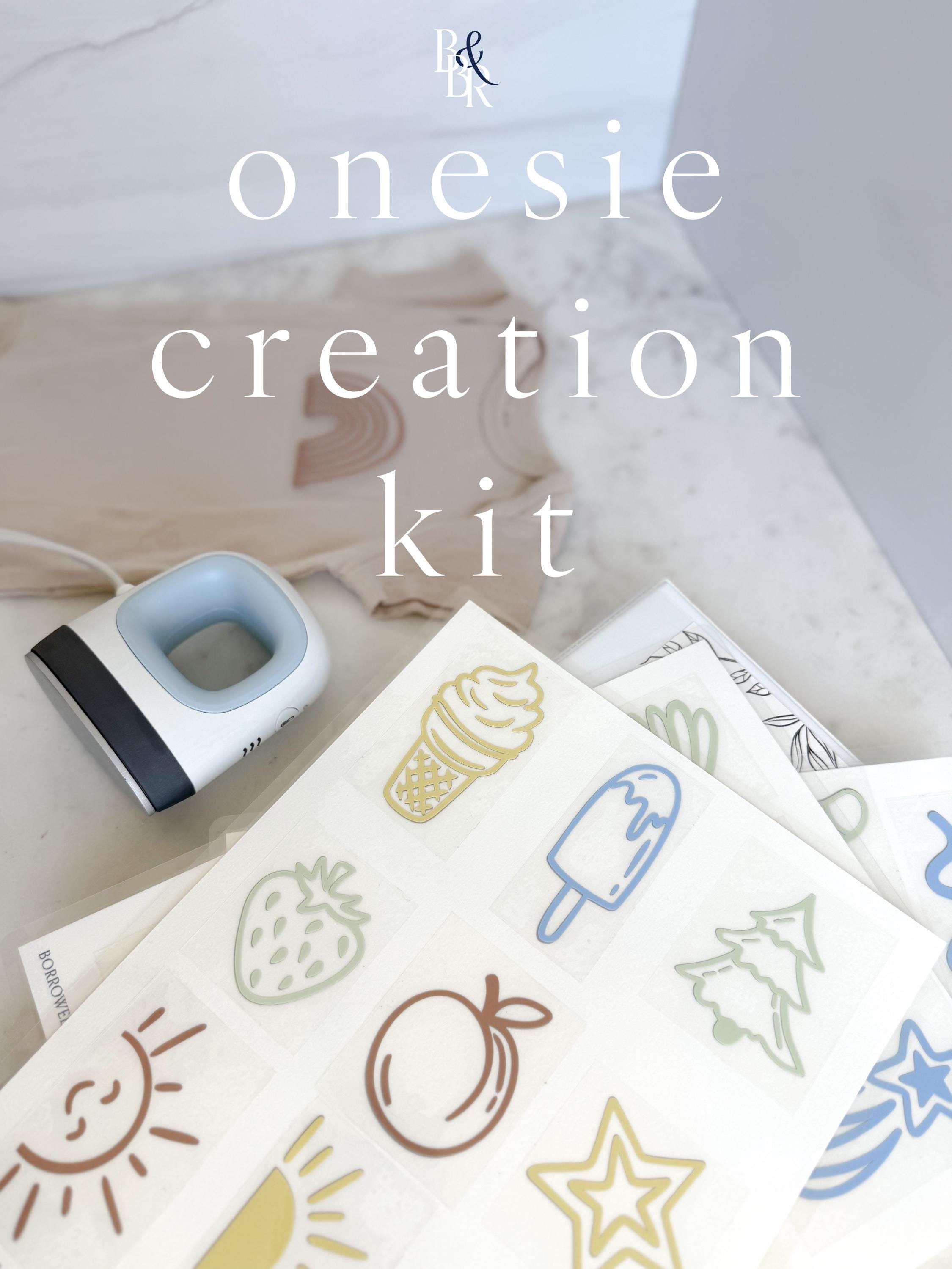 Onesie® Making Kit for Baby Shower - Custom Iron-On Designs, Personalized Baby Clothes, DIY Baby Shower Activity, Bibs, Onesies®, Keepsakes