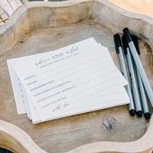 Bridal Shower Advice Cards | Mr & Mrs Wedding Wishes Simple Activity | Best Wishes for Bride / Groom Activity Cards - *Printed and Shipped*